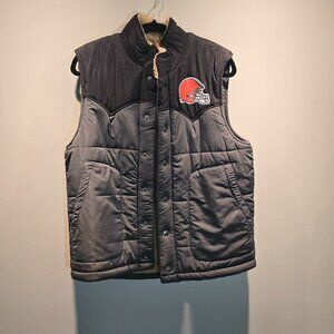 Cleveland Browns Fleece Vest - Darius Rucker Collection - Size Small - Charcoal